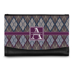Knit Argyle Genuine Leather Women's Wallet - Small (Personalized)