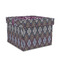 Knit Argyle Gift Boxes with Lid - Canvas Wrapped - Medium - Front/Main