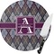 Knit Argyle Glass Cutting Board (Personalized)