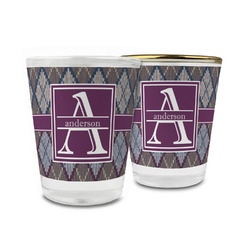 Knit Argyle Glass Shot Glass - 1.5 oz (Personalized)
