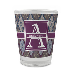Knit Argyle Glass Shot Glass - 1.5 oz - Set of 4 (Personalized)