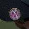 Knit Argyle Golf Ball Marker Hat Clip - Gold - On Hat