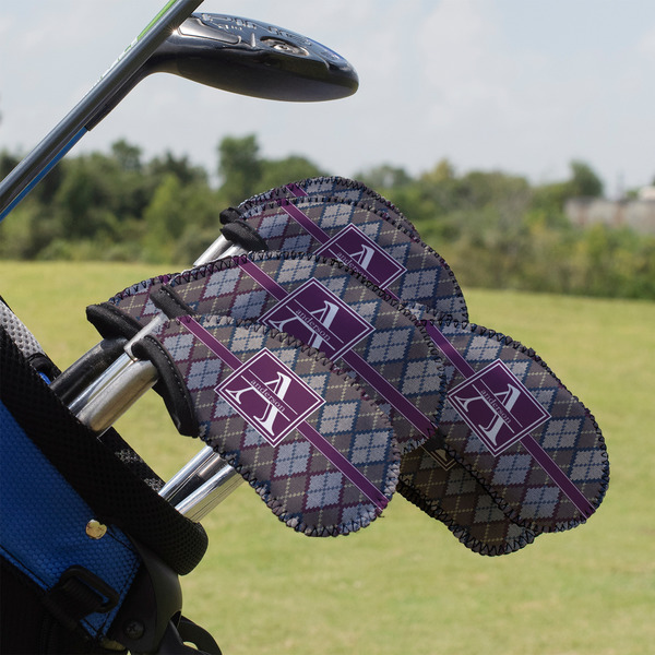 Custom Knit Argyle Golf Club Iron Cover - Set of 9 (Personalized)