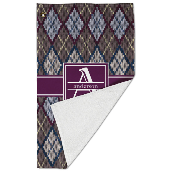 Knit Argyle Golf Towel - Folded (Large)