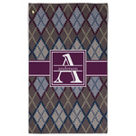 Knit Argyle Golf Towel - Poly-Cotton Blend w/ Name and Initial