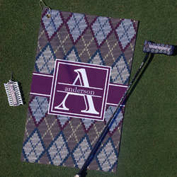 Knit Argyle Golf Towel Gift Set (Personalized)