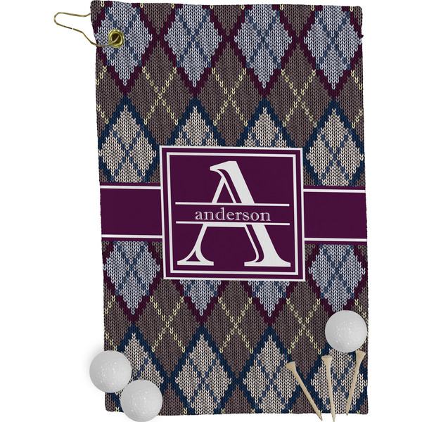 Knit Argyle Golf Towel (Personalized)