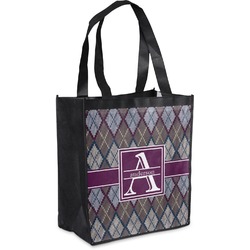 Knit Argyle Grocery Bag (Personalized)
