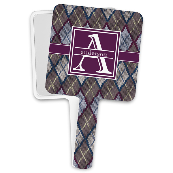 Custom Knit Argyle Hand Mirror (Personalized)