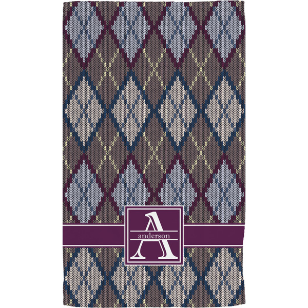 Knit Argyle Hand Towel (Personalized) Full