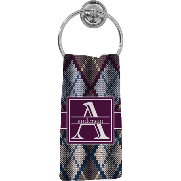 Custom Knit Argyle Hand Towel - Full Print (Personalized)