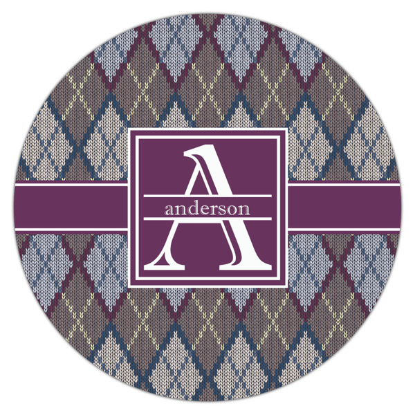 Knit Argyle Icing Circle - Large - Single