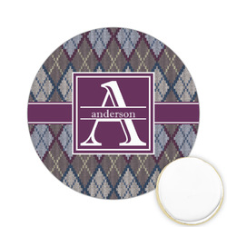 Knit Argyle Printed Cookie Topper - 2.15" (Personalized)