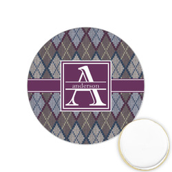 Knit Argyle Printed Cookie Topper - 1.25" (Personalized)
