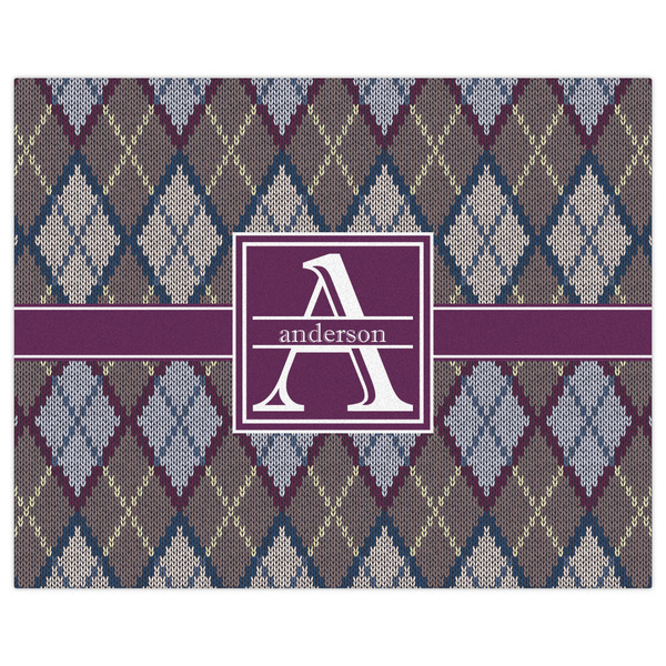 Knit Argyle Indoor / Outdoor Rug - 8'x10' - Front Flat
