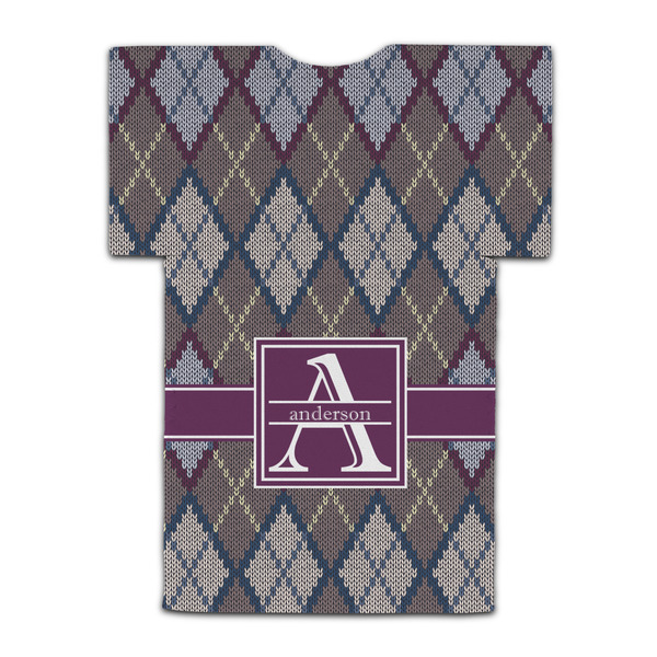 Knit Argyle Jersey Bottle Cooler - BACK (flat)