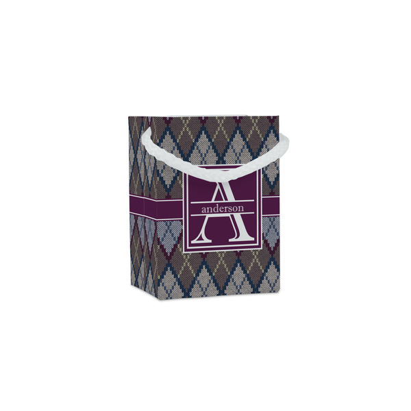 Custom Knit Argyle Jewelry Gift Bags (Personalized)