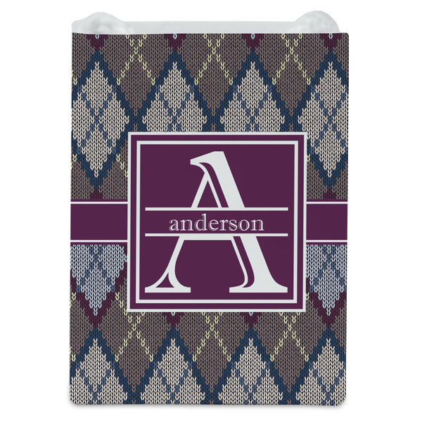 Knit Argyle Jewelry Gift Bag - Matte - Front