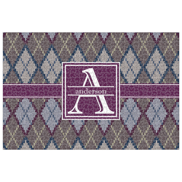 Custom Knit Argyle 1014 pc Jigsaw Puzzle (Personalized)