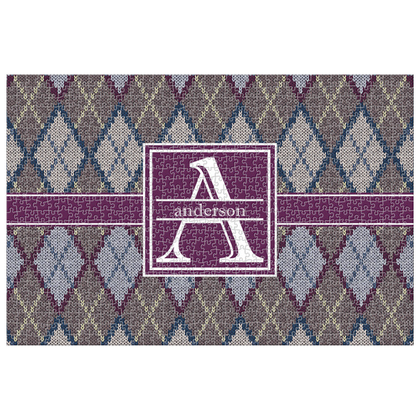 Custom Knit Argyle Jigsaw Puzzle - 1000-piece (Personalized)