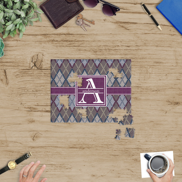 Knit Argyle Jigsaw Puzzle 252 Piece - In Context