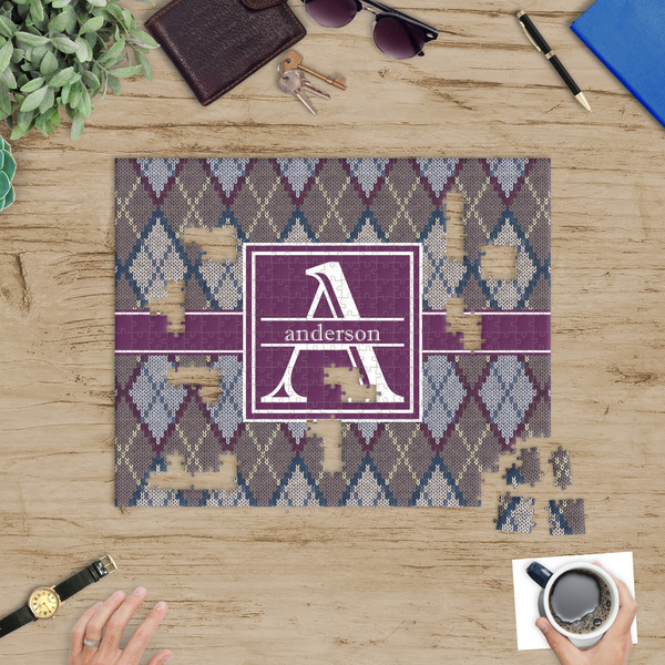 Knit Argyle Jigsaw Puzzle 500 Piece - In Context