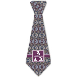 Knit Argyle Iron On Tie - 4 Sizes w/ Name and Initial
