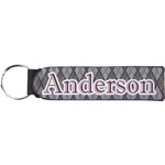 Knit Argyle Neoprene Keychain Fob (Personalized)