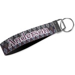 Knit Argyle Webbing Keychain Fob - Large (Personalized)
