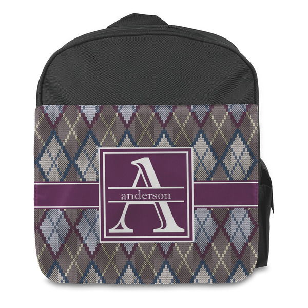 Knit Argyle Kids Backpack - Front