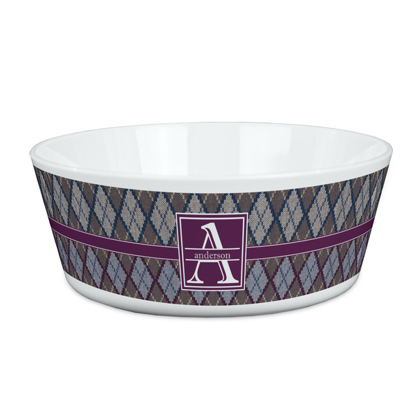Custom Knit Argyle Kid's Bowl (Personalized)