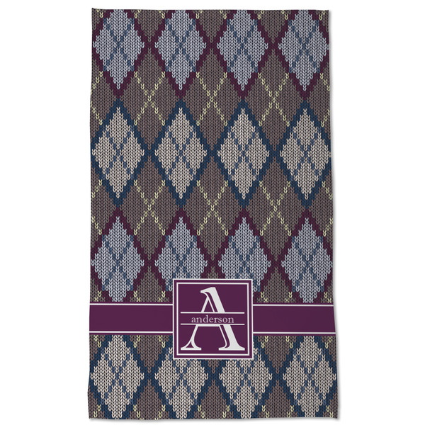Knit Argyle Kitchen Towel - Poly Cotton - Full Front