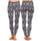 Knit Argyle Ladies Leggings - Front and Back