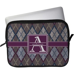 Knit Argyle Laptop Sleeve / Case - 15" (Personalized)