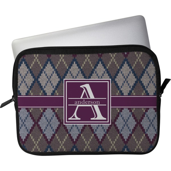 Custom Knit Argyle Laptop Sleeve / Case - 15" (Personalized)