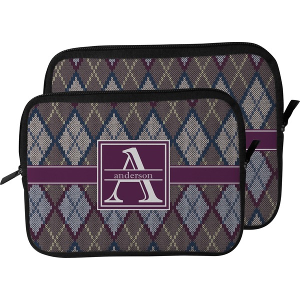 Knit Argyle Laptop Sleeve (Size Comparison)