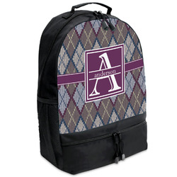 Knit Argyle Backpacks - Black (Personalized)