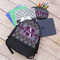 Knit Argyle Large Backpack - Black - With Stuff