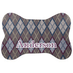 Knit Argyle Bone Shaped Dog Food Mat (Personalized)