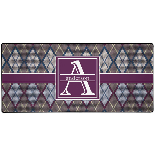 Custom Knit Argyle 3XL Gaming Mouse Pad - 35" x 16" (Personalized)