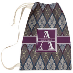 Knit Argyle Laundry Bag (Personalized)