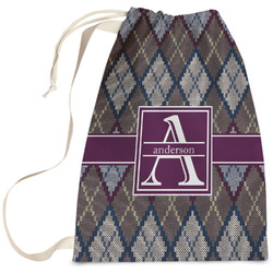 Knit Argyle Laundry Bag (Personalized)