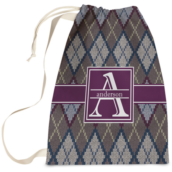 Custom Knit Argyle Laundry Bag (Personalized)