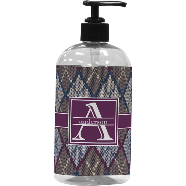 Custom Knit Argyle Plastic Soap / Lotion Dispenser (Personalized)