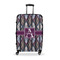 Knit Argyle Suitcase - 28" Large - Checked w/ Name and Initial