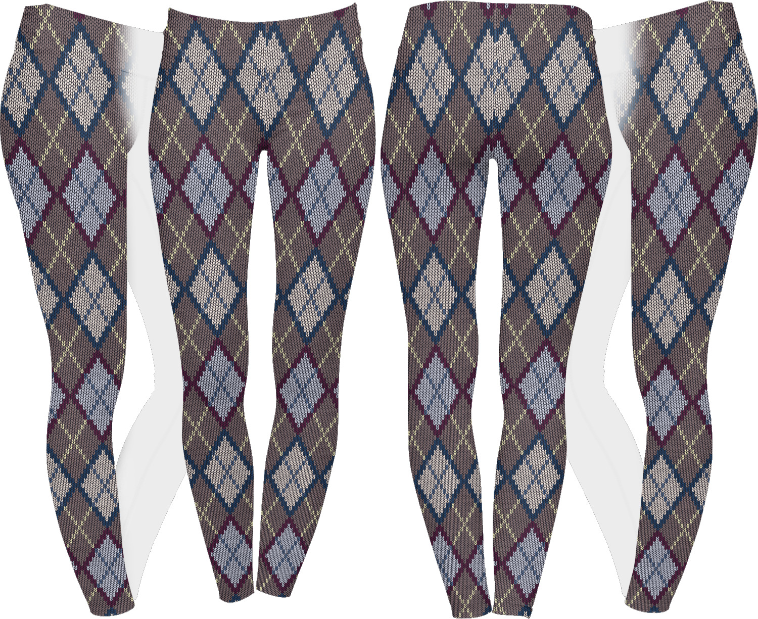 Custom Knit Argyle Ladies Leggings | YouCustomizeIt