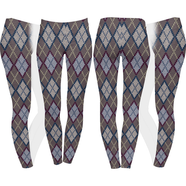 Knit Argyle Leggings Turn Around - Apvl