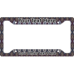 Knit Argyle License Plate Frame - Style A (Personalized)