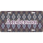 Knit Argyle Front License Plate (Personalized)