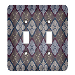 Knit Argyle Light Switch Cover (2 Toggle Plate)